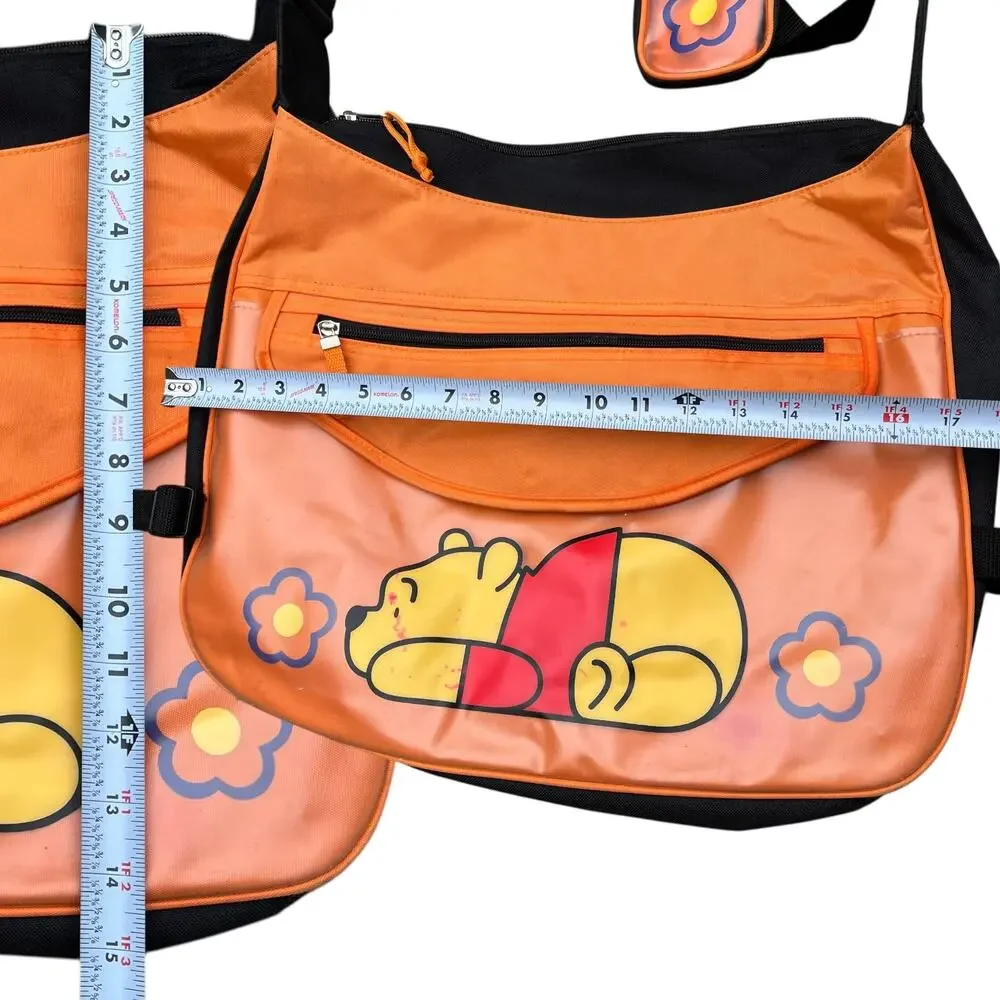 Disney Winnie the Pooh Lounging Lying Down Pooh Messenger Bag As-Is